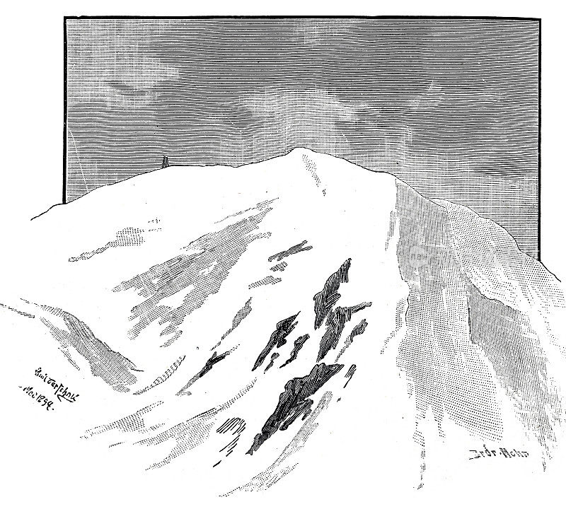 多洛米人，胡椒在Penia peak, 3360米